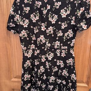 Forever 21 Black Floral Midi Dress